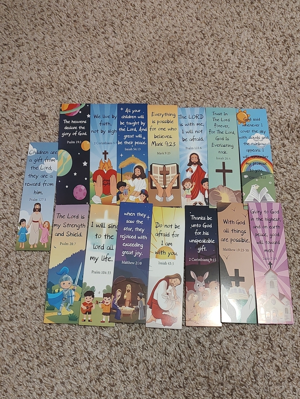 Scripture Bookmarks Set Of (14) - Picture 1 of 4